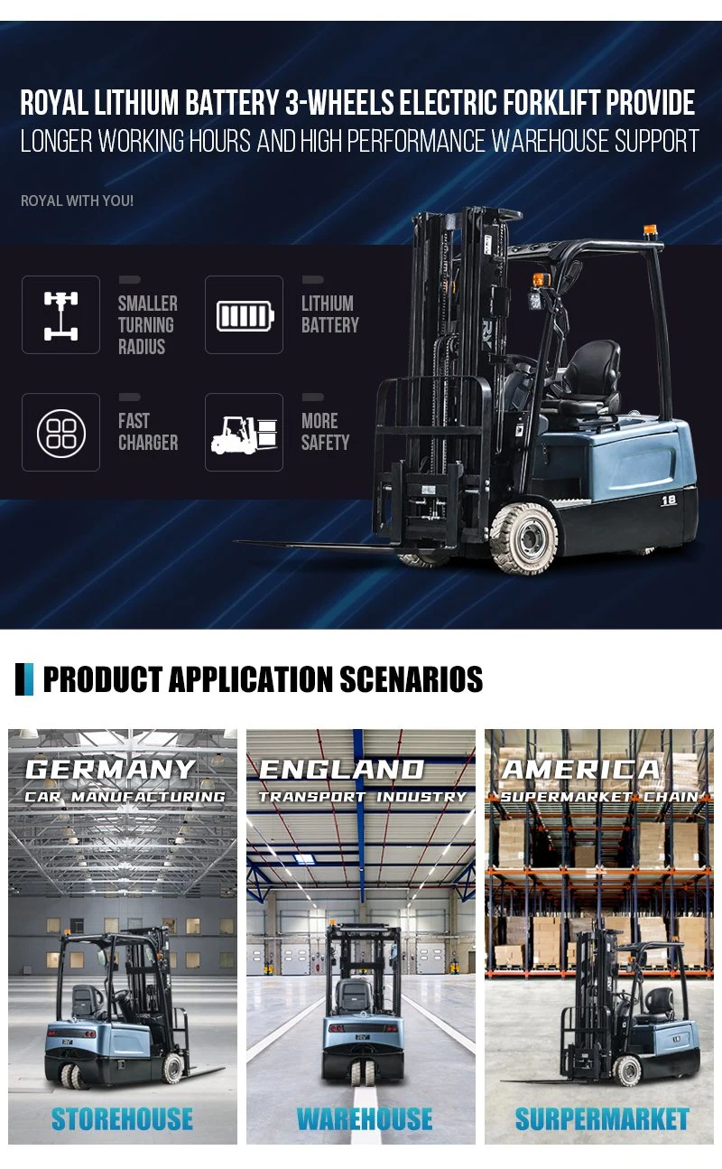 3000-6500mm AC Motor Royal Standard Export Packing Semi Electric Forklifts Forklift